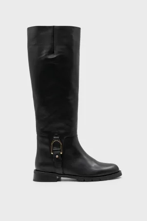 SKC-022 Siyah Deri Kadın Çizme