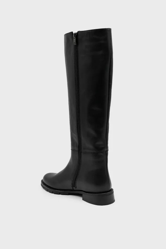 SKC-022 Siyah Deri Kadın Çizme