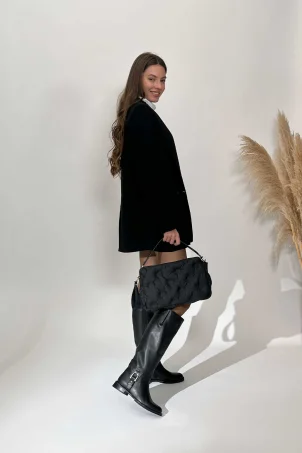 SKC-022 Siyah Deri Kadın Çizme