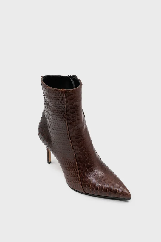 SKB-110 Kahverengi Croco Kadın Bot