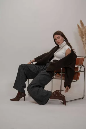 SKB-110 Kahverengi Croco Kadın Bot