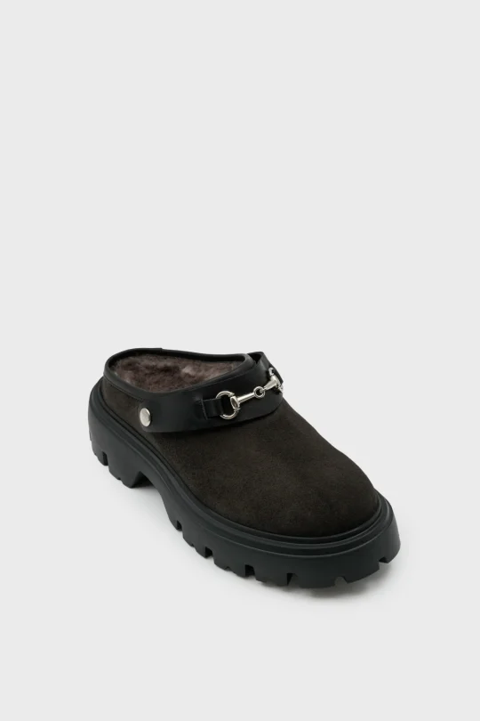 SKK-077 Kahverengi Süet Kadın Terlik