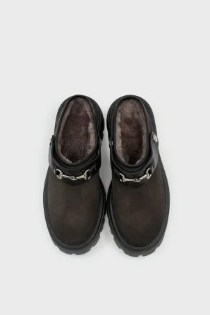 SKK-077 Kahverengi Süet Kadın Terlik