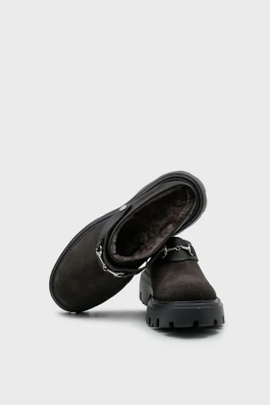 SKK-077 Kahverengi Süet Kadın Terlik