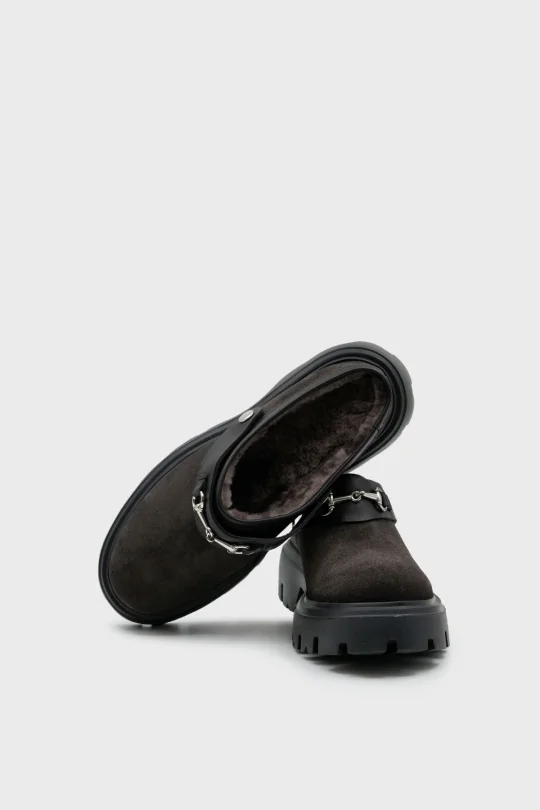 SKK-077 Kahverengi Süet Kadın Terlik