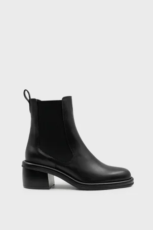 SKB-112 Siyah Deri Kadın Bot