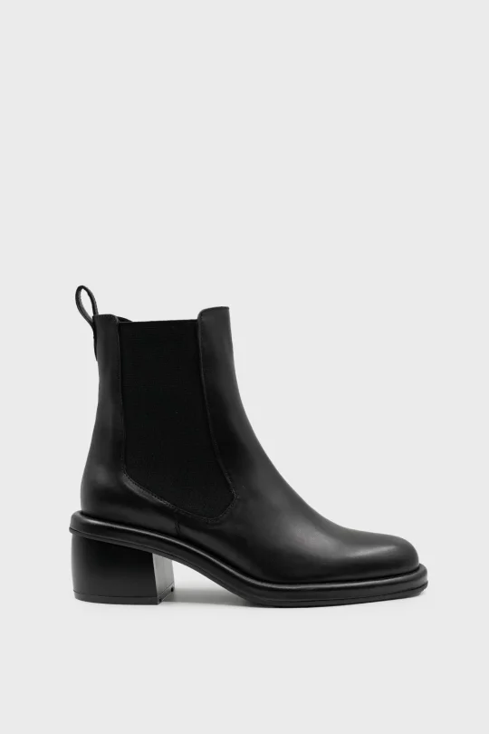 SKB-112 Siyah Deri Kadın Bot