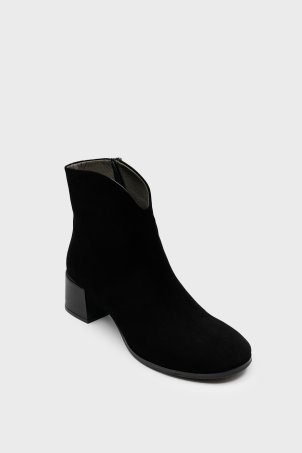SKB-113 Siyah Süet Kadın Bot
