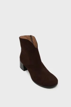 SKB-113 Kahverengi Süet Kadın Bot