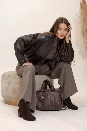 SKB-113 Kahverengi Süet Kadın Bot