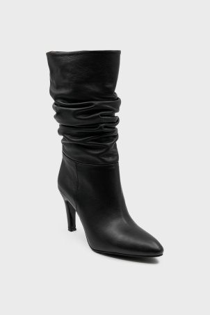 SKC-024 Siyah Deri Kadın Çizme