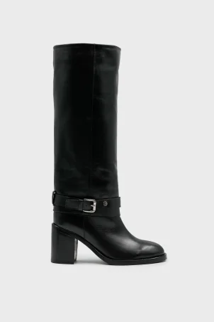 SKC-025 Siyah Deri Kadın Çizme