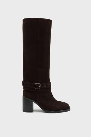 SKC-025 Kahverengi Süet Kadın Çizme