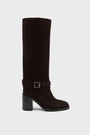 SKC-025 Kahverengi Süet Kadın Çizme