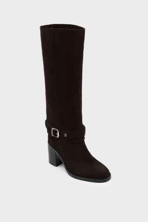 SKC-025 Kahverengi Süet Kadın Çizme