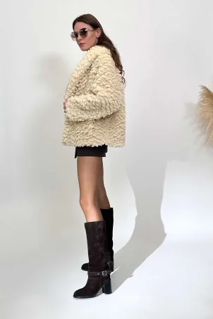 SKC-025 Kahverengi Süet Kadın Çizme