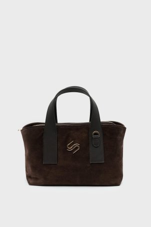 SCO-054 Kahverengi Süet Kadın Omuz Çantası