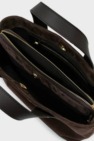 SCO-054 Kahverengi Süet Kadın Omuz Çantası