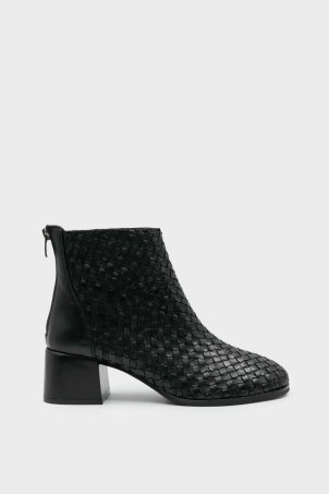 SKB-115 Siyah Deri Kadın Bot