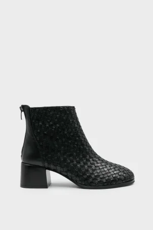 SKB-115 Siyah Deri Kadın Bot