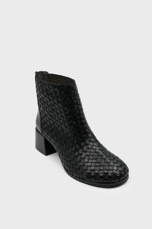 SKB-115 Siyah Deri Kadın Bot