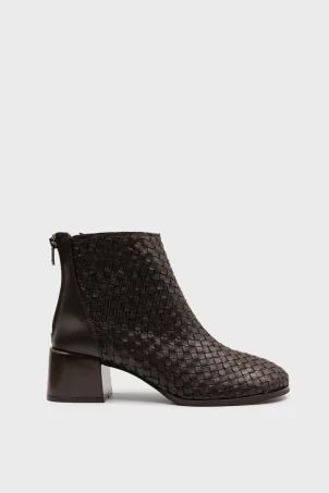 SKB-115 Kahverengi Deri Kadın Bot