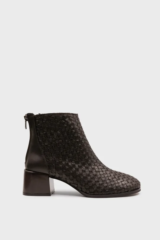 SKB-115 Kahverengi Deri Kadın Bot