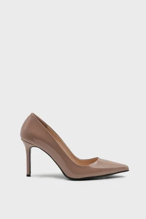 SKT-103 Nude Rugan Kadın Topuklu Ayakkabı