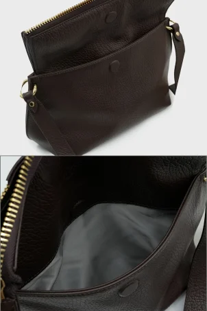 SCO-059 Kahverengi Deri Kadın Omuz Çantası