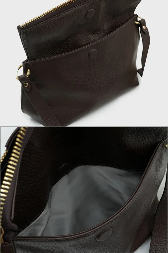 SCO-059 Kahverengi Deri Kadın Omuz Çantası