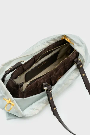 SCO-061 Kahverengi Süet Kadın Omuz Çantası