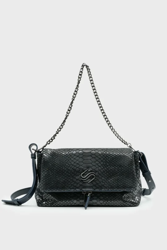 SCO-063 Lacivert Yılan Kadın Omuz Çantası