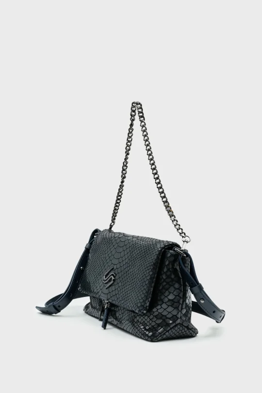 SCO-063 Lacivert Yılan Kadın Omuz Çantası