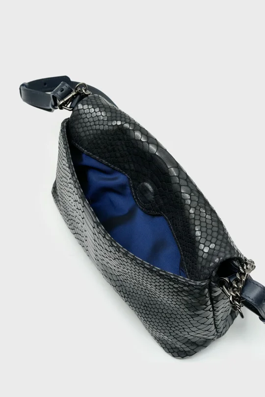 SCO-063 Lacivert Yılan Kadın Omuz Çantası