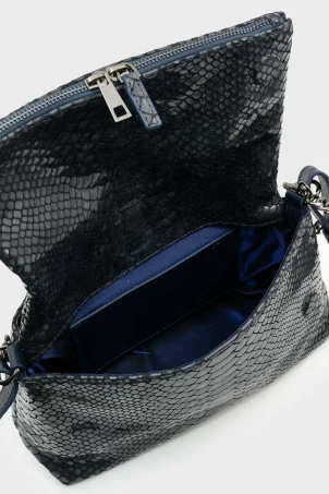 SCO-063 Lacivert Yılan Kadın Omuz Çantası