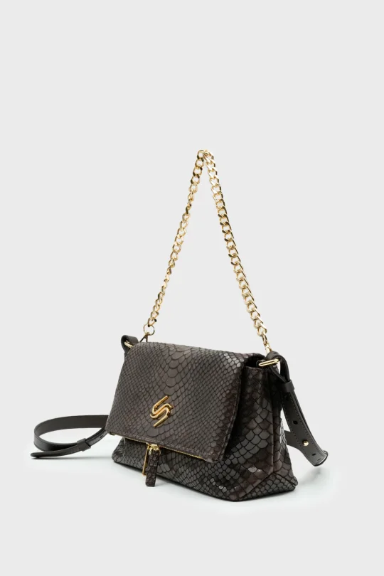 SCO-063 Kahverengi Yılan Kadın Omuz Çantası