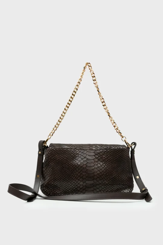 SCO-063 Kahverengi Yılan Kadın Omuz Çantası