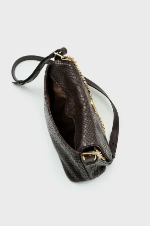 SCO-063 Kahverengi Yılan Kadın Omuz Çantası