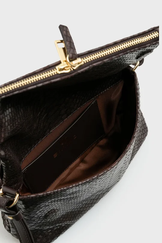 SCO-063 Kahverengi Yılan Kadın Omuz Çantası