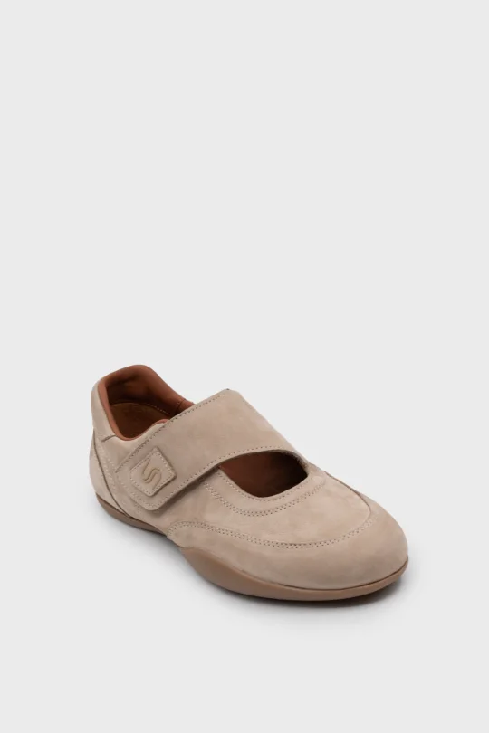 SKS-091 Bej Nubuk Kadın Sneaker