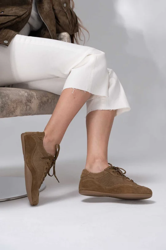 SKS-092 Yeşil Süet Kadın Sneaker