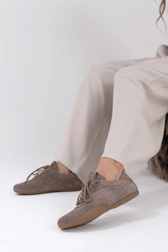 SKS-093 Vizon Süet Kadın Sneaker