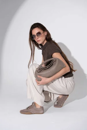 SKS-093 Vizon Süet Kadın Sneaker