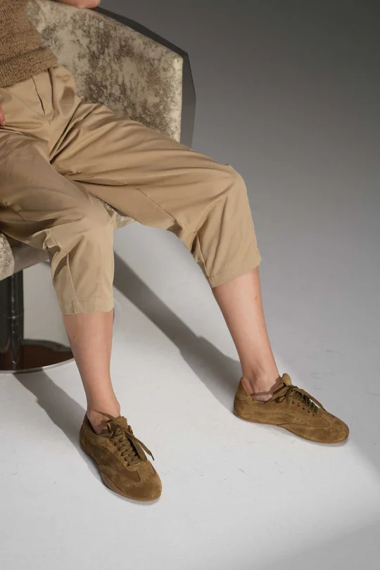 SKS-093 Yeşil Süet Kadın Sneaker