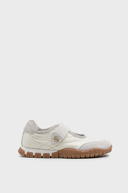 SKS-094 Beyaz Süet Kadın Sneaker