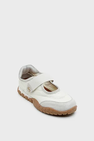 SKS-094 Beyaz Süet Kadın Sneaker
