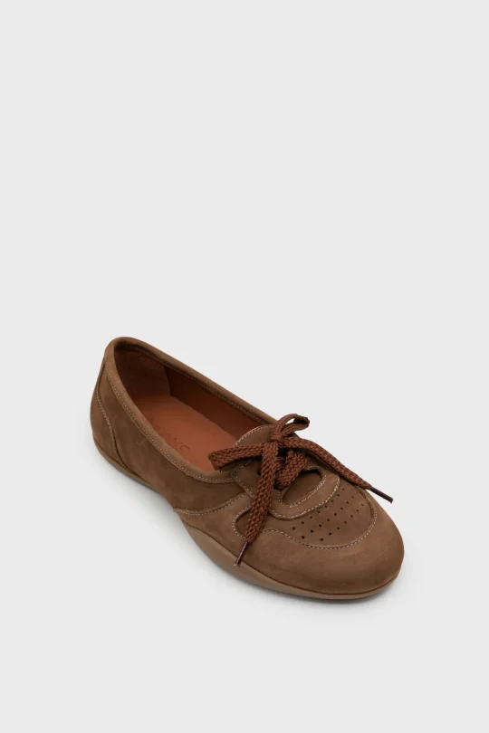 SKS-095 Taba Süet Kadın Sneaker