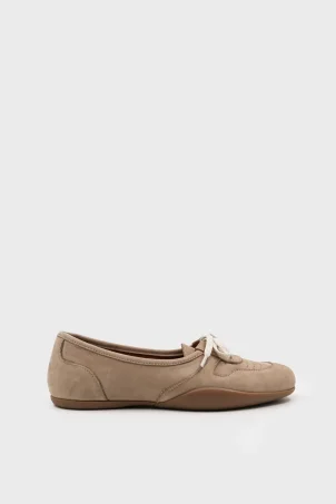 SKS-095 Bej Süet Kadın Sneaker