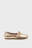 SKS-095 Gold Deri Kadın Sneaker