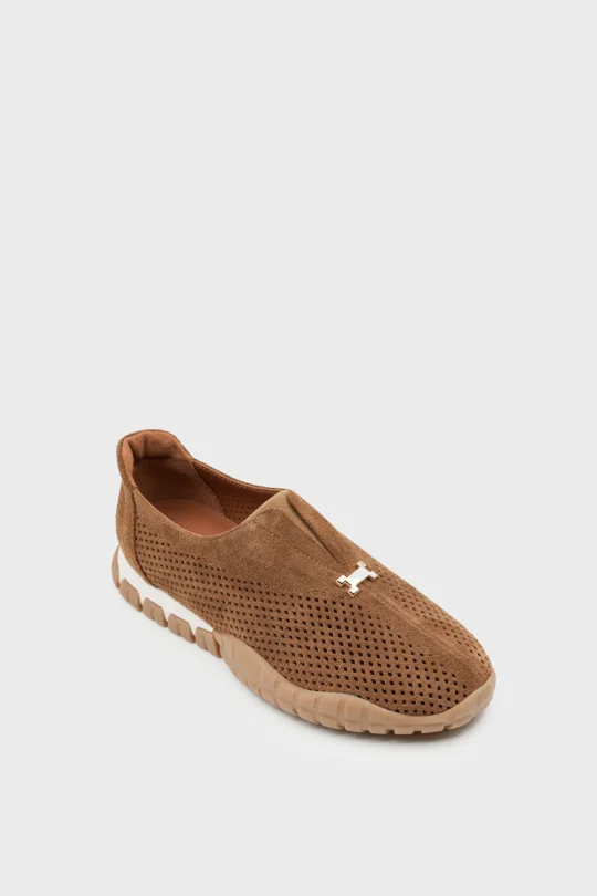 SKS-096 Taba Süet Kadın Sneaker